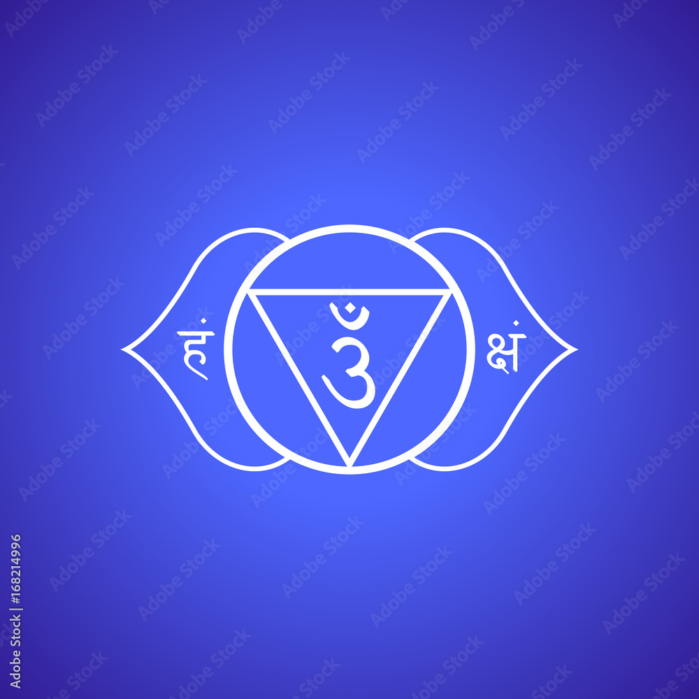 Fototapeta premium vector chakra Ajna symbol illustration.