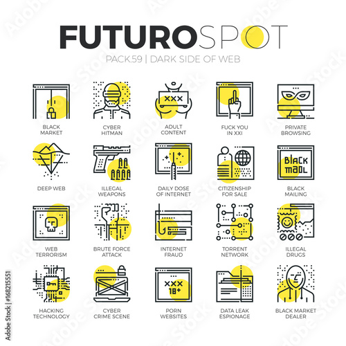 Dark Side of Web Futuro Spot Icons