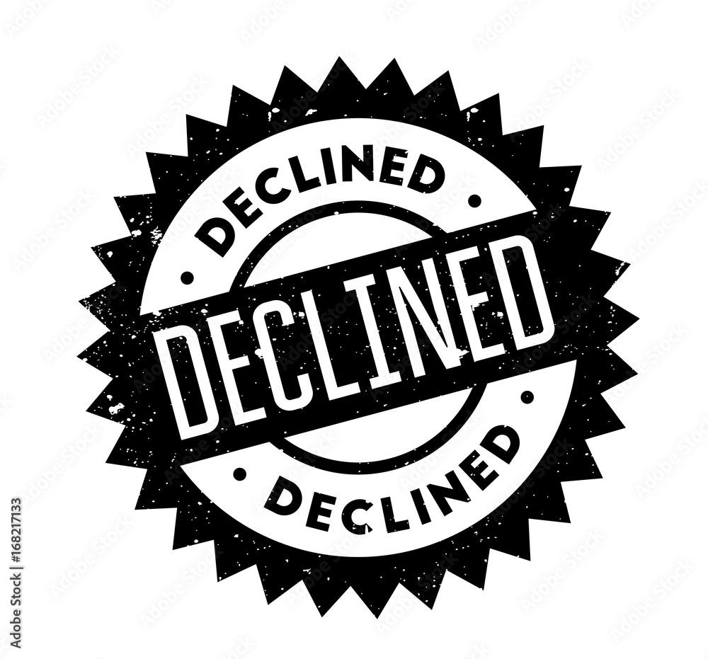 Declined rubber stamp. Grunge design with dust scratches. Effects can be easily removed for a clean, crisp look. Color is easily changed. Declined rubber stamp. Grunge design with dust scratches. Effects can be easily removed for a clean, crisp look. Color is easily changed.