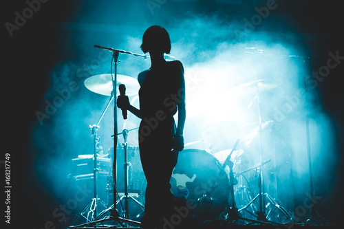 Singer silhouette photo