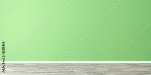 Fototapeta Naklejka Na Ścianę i Meble -  empty room with green wall