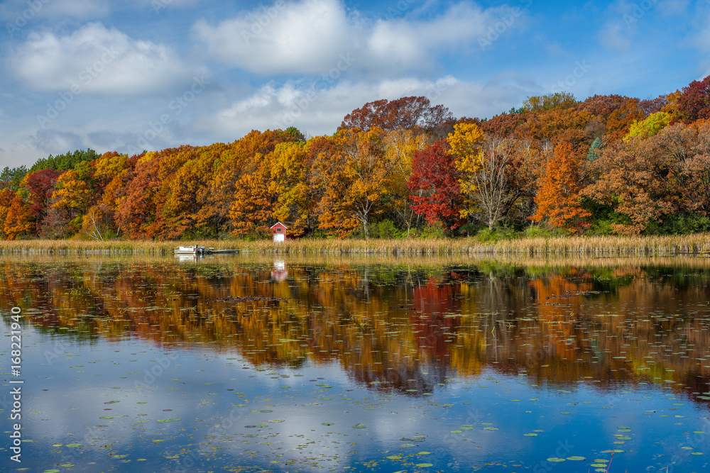 autumn reflections, east boot lake, minnesota autumn reflections, east boot lake, minnesota