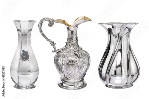 Obraz na plátně Silver vases.