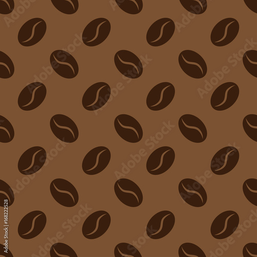 Seamless pattern with coffee beans  vector background for coffee house