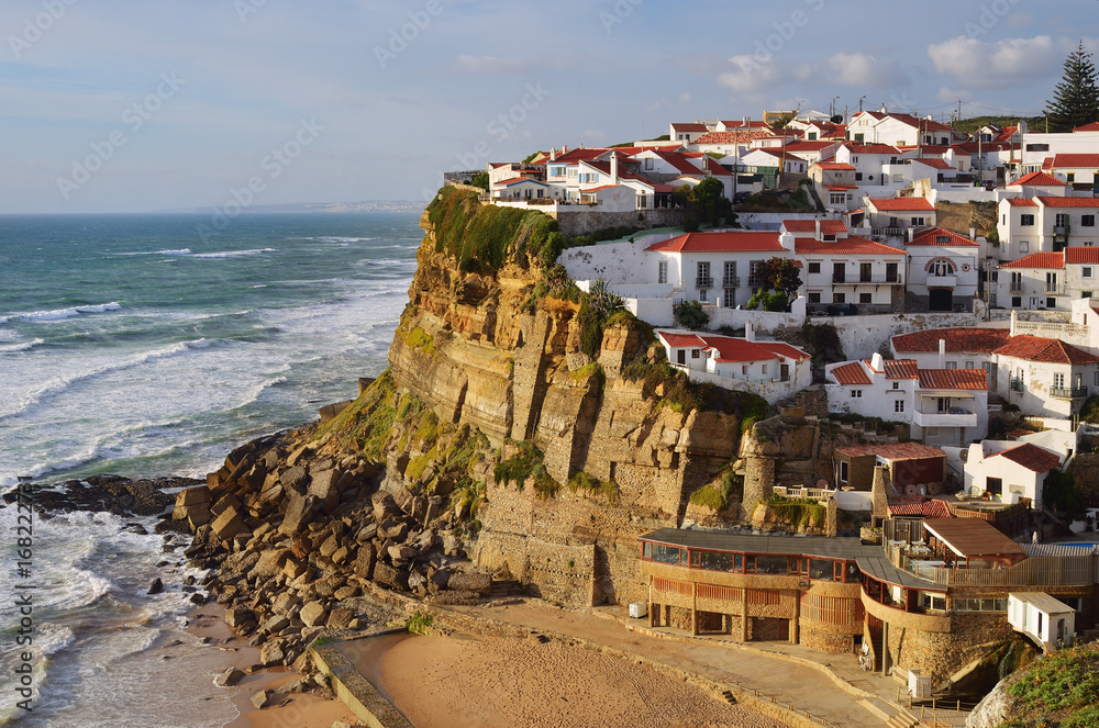 Atlantic Ocean coast, Azenhas do Mar village, Sintra, Lisbon, Portugal