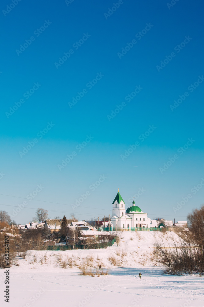 Gomel, Belarus. Church Of St Nicholas The Wonderworker In Sunny Winter Day
