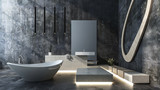 Luxuriöses Badezimmer in Beton Loft