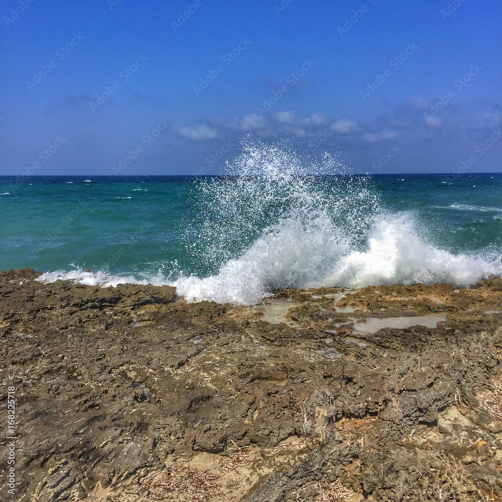 Onda sulla scogliera