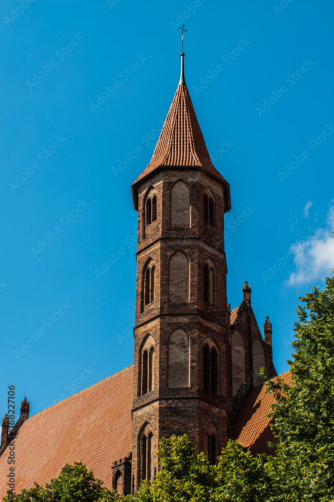 Tower of Church of St. James in Chełmno (Poland)