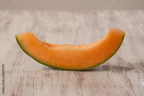 Slice of Cantaloupe From the Side photo