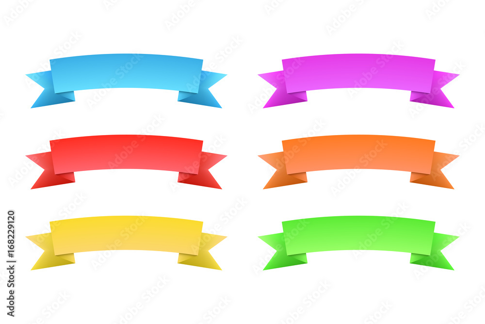 Set of color banners.