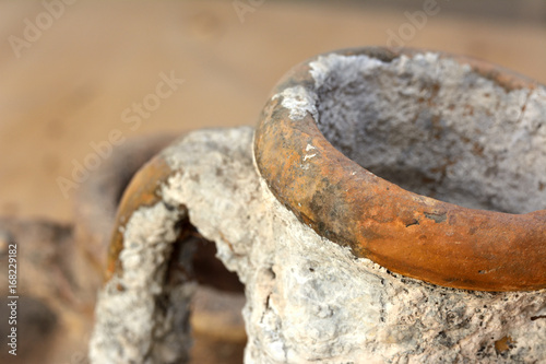 Detail of an old roman amphora