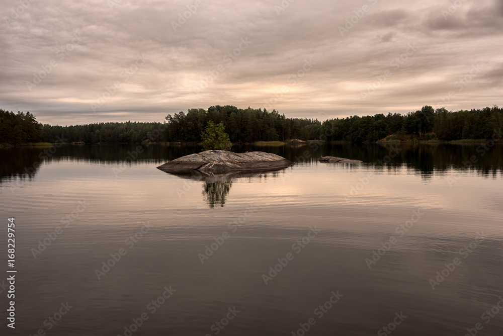 Night by lake Night by lake