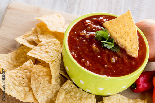 Tortilla Chips With Salsa Healthy Snack Food