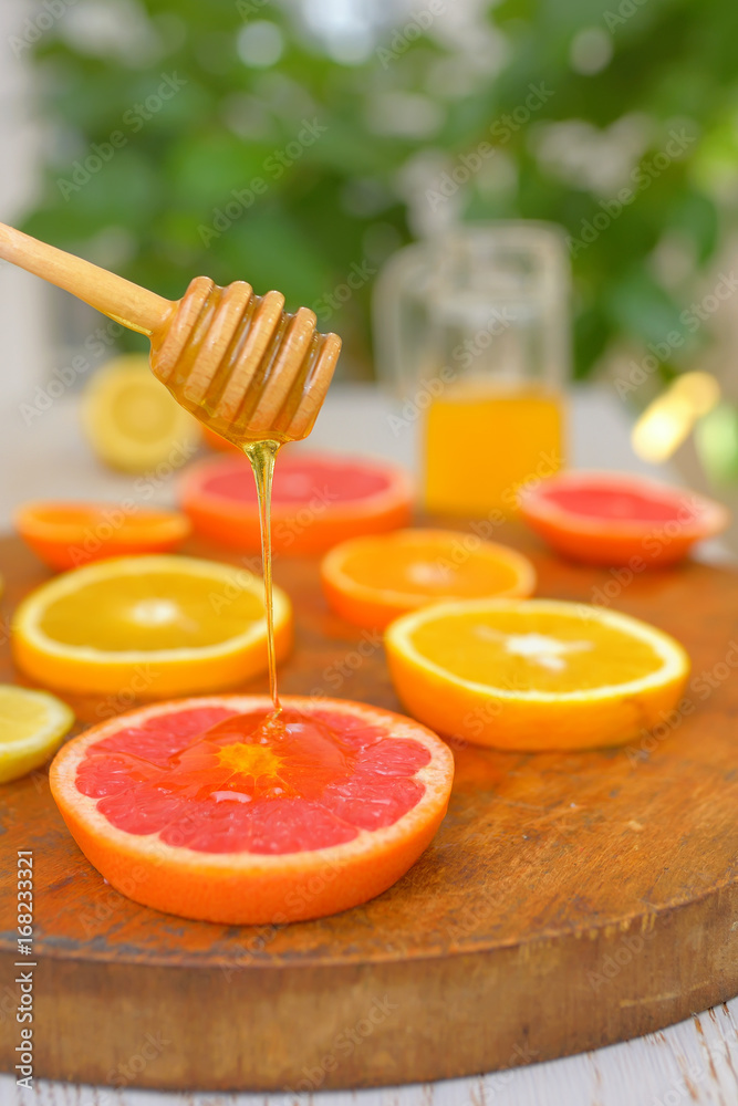 Grapefruit, clementine, orange and honey Grapefruit, clementine, orange and honey