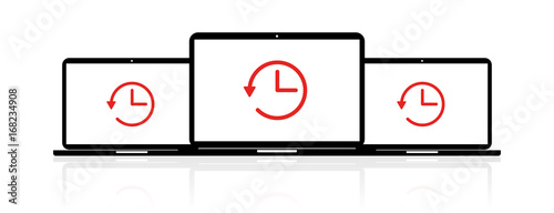 Laptop Banner - Zeitumstellung