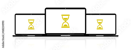 Laptop Banner - Sanduhr