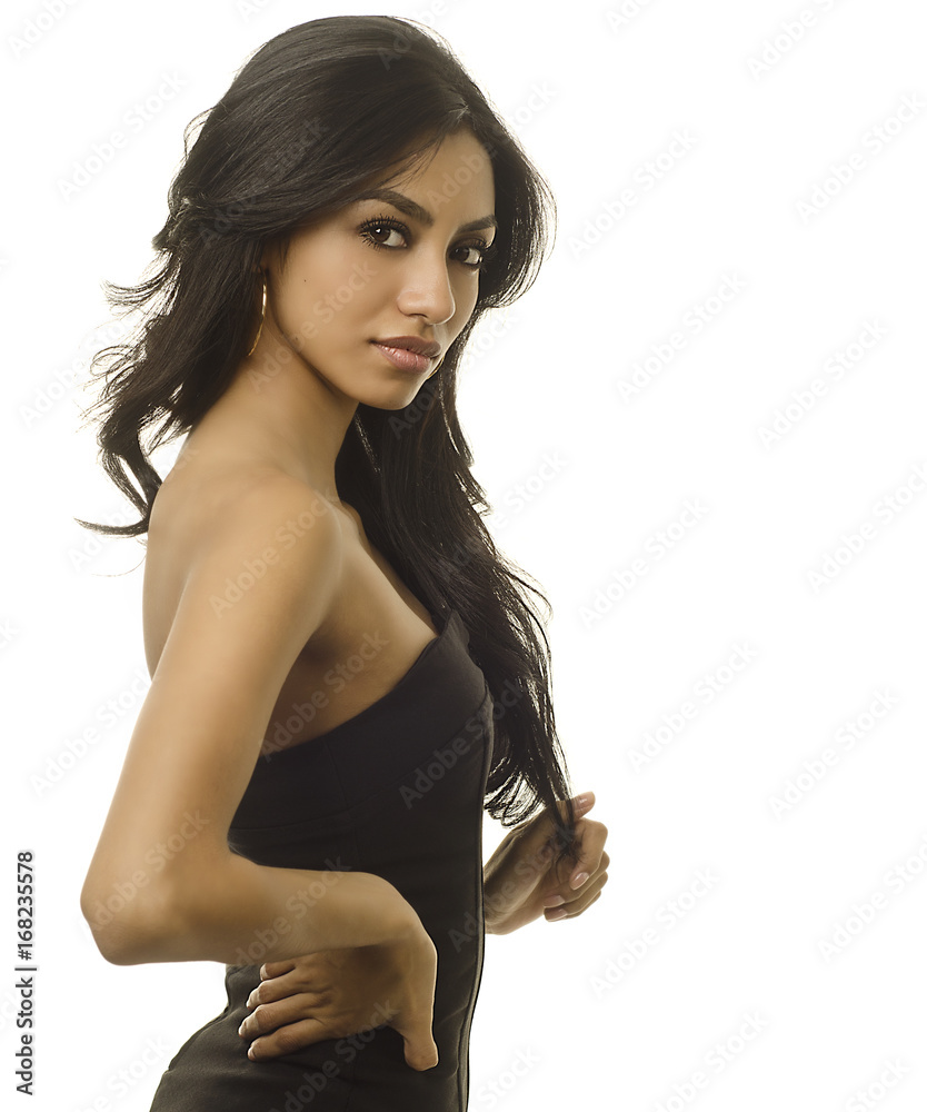 Beautiful exotic young woman long hair Beautiful exotic young woman long hair