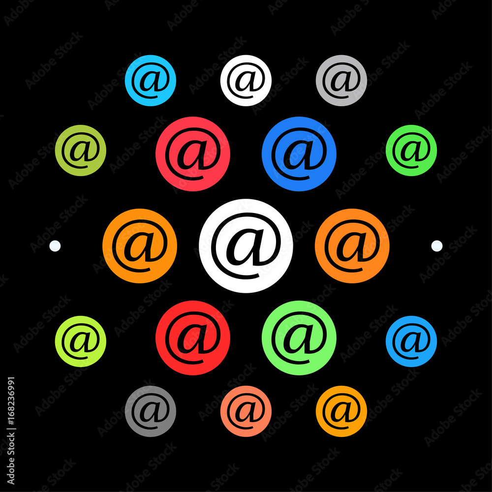 Modernes UI design - at-Zeichen