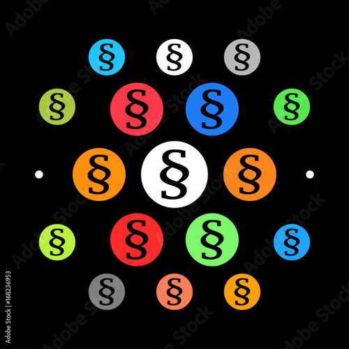 Modernes UI design - Paragraphen-Symbol