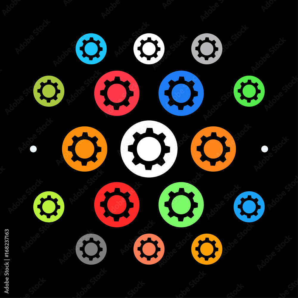 Modernes UI design - einfaches Zahnrad