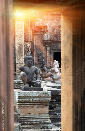 Banteay Srey Temple ruins (Xth Century) , Siem Reap, Cambodia