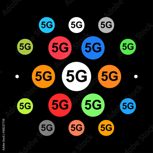 Modernes UI design - 5G-Symbol