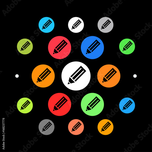 Modernes UI design - Bleistift schräg