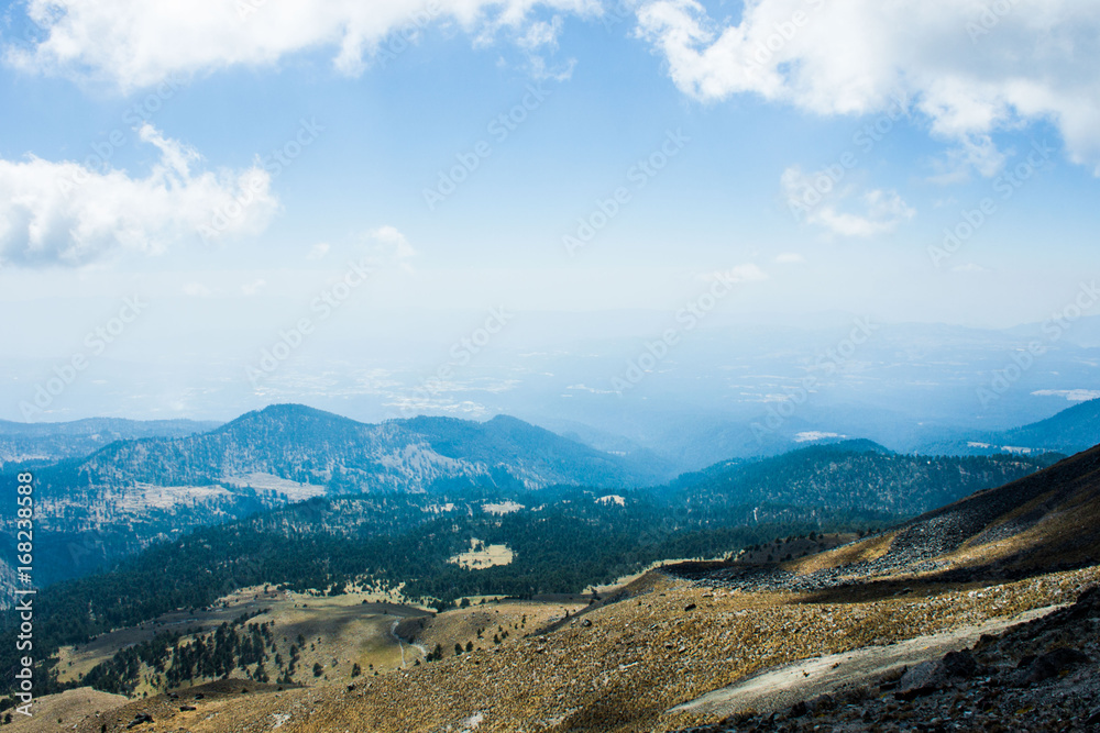 high level view from nevado de toluca's top mountain