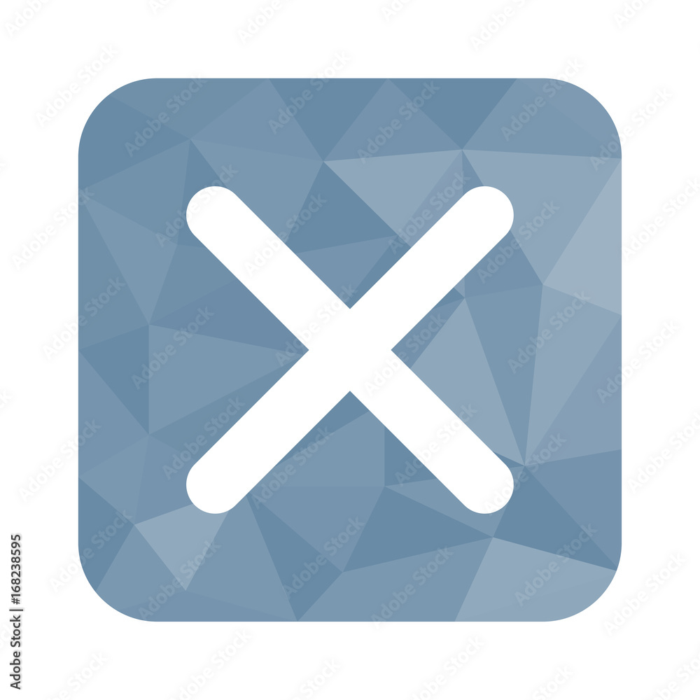 Fototapeta premium Low Poly Button - Kreuz