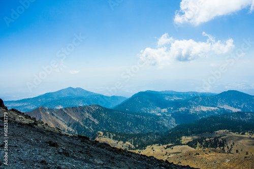 Stunning view from the top of the mountains at Nevado de toluca Mexico
