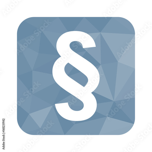 Low Poly Button - dickes Paragraph-Symbol