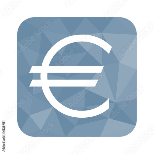 Low Poly Button - Eurozeichen