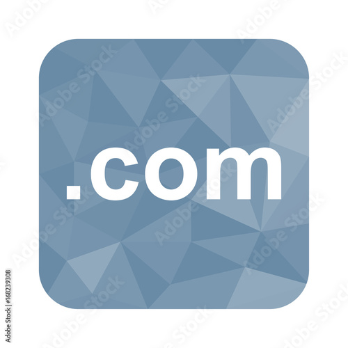 Low Poly Button - .com-Domain