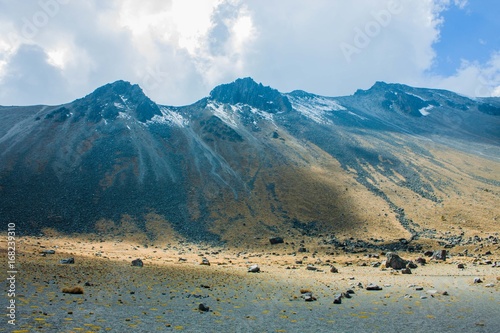 Mountains with cloud shadows at Nevado de Toluca Mexico