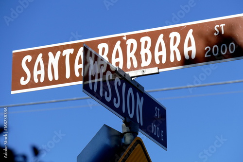 Santa Barbara Schilder und Mission Schild