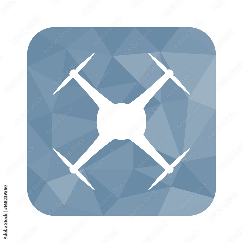 Low Poly Button - Drohne von oben Low Poly Button - Drohne von oben