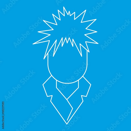 Singer icon, outline style