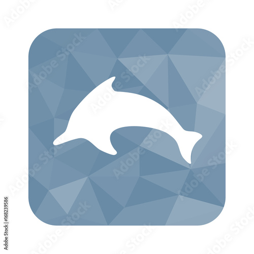 Low Poly Button - Delfin