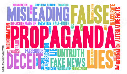 Propaganda Word Cloud on a white background. 