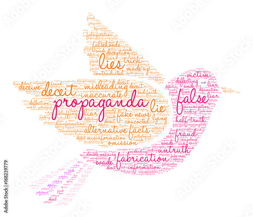 Propaganda Word Cloud on a white background. 