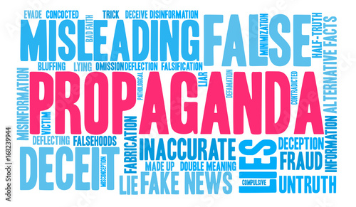 Propaganda Word Cloud on a white background. 