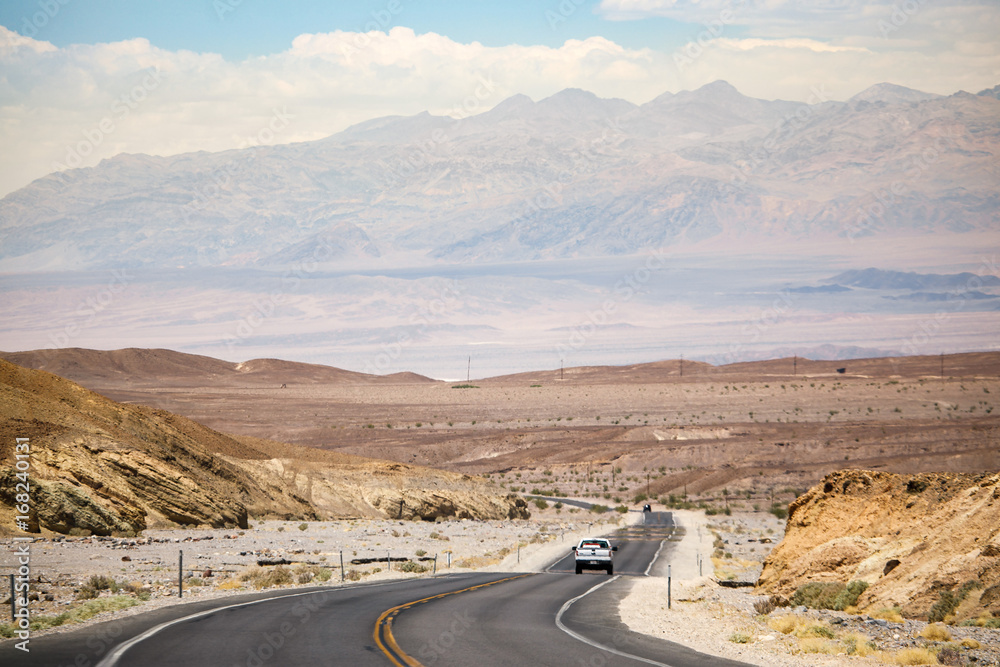 Panoramic view of the canyon road Panoramic view of the canyon road