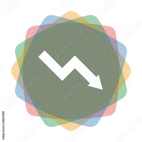 App Icon farbig Aktie fallend