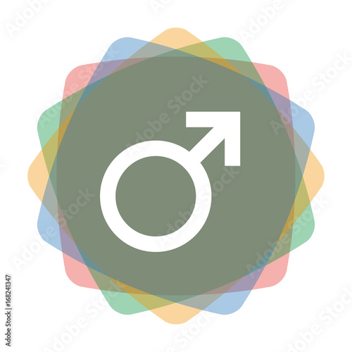 App Icon farbig Geschlechtersymbol Mann