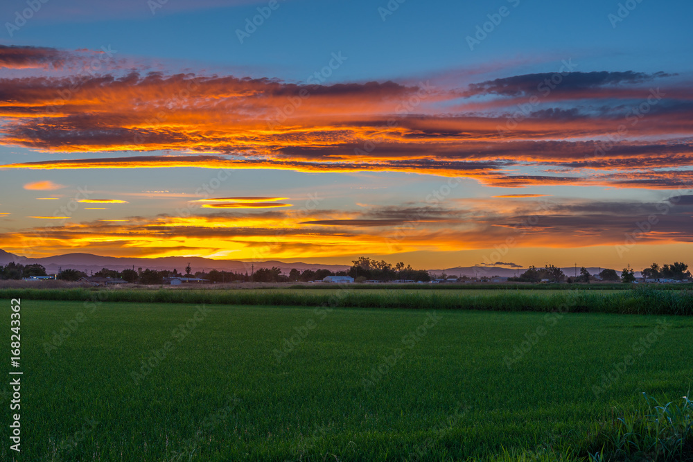 Marvellous sunset, amazing evening sky