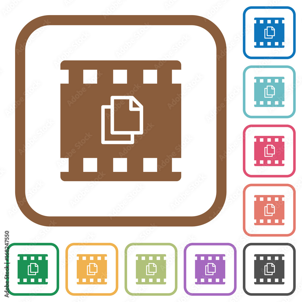 Copy movie simple icons Copy movie simple icons