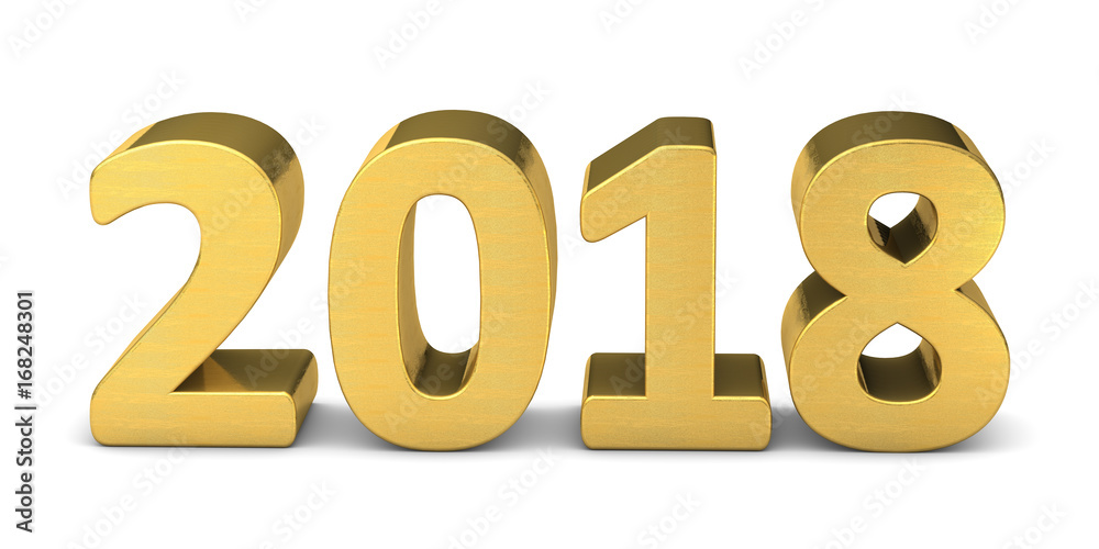 neues jahr new year text gold 2018 3D neues jahr new year text gold 2018 3D
