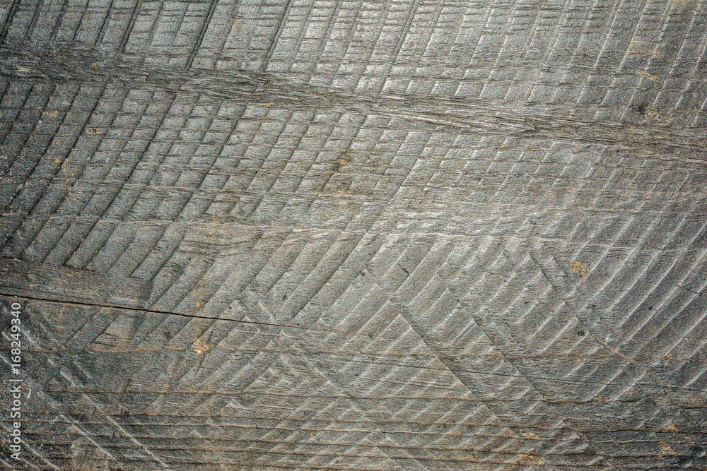 Fototapeta premium Dark texture of old natural wood with cracks from exposure to sun and wind