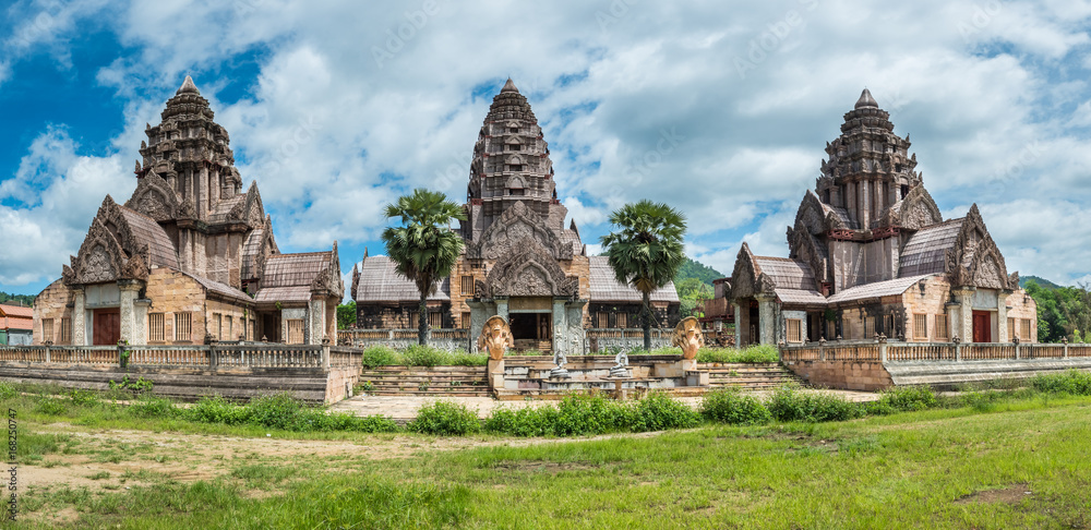 Landscape of Old Temple near Thaweesin Hot Spring, Chiang Rai Province, Thailand Landscape of Old Temple near Thaweesin Hot Spring, Chiang Rai Province, Thailand